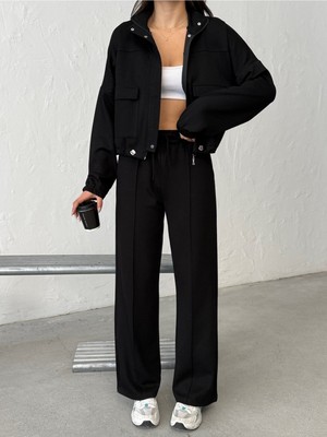 Bejna Kadın Bomber Ceket Pantolon Modal Dokulu Takım