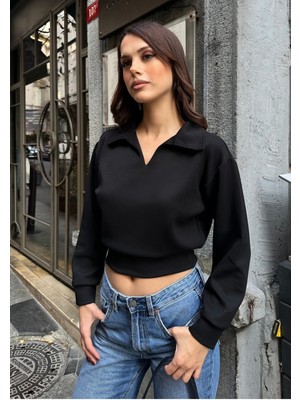 Bejna Kadın Polo Yaka Modal Dokulu Soft Bluz