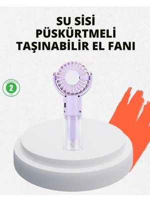 Sessiz Çalışan Şarjlı Su Buharlı Portatif Vantilatör - Lisinya