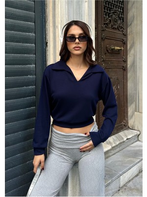 Bejna Kadın Polo Yaka Modal Dokulu Soft Bluz