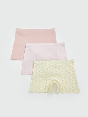 Lc Waikiki Yeni Sezon Beli Lastikli Penye Kız Çocuk Boxer 3'lü