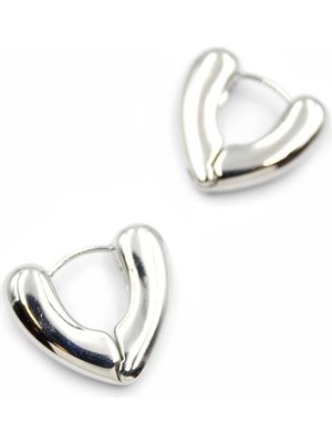 Najmaddin Kalp Küpe - Gümüş