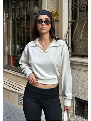 Bejna Kadın Polo Yaka Modal Dokulu Soft Bluz