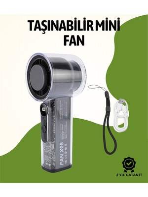 Sessiz Çalışan Taşınabilir Fan | Dijital Göstergeli | 100 Kademeli Hız Ayarı - Lisinya