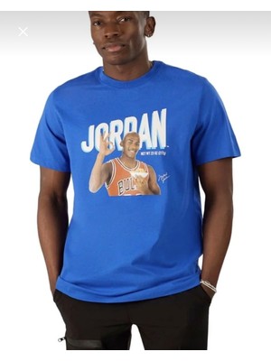 Nike Michael Air Jordan Wheaties Flight Mvp Mavi Erkek T-Shirt DV8434-480