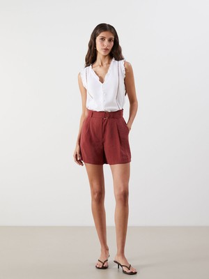 Lc Waikiki Yeni Sezon Beli Kemerli Modal Karışımlı Kadın Şort