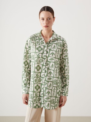 Lc Waikiki Yeni Sezon Desenli Oversize Kadın Gömlek Tunik