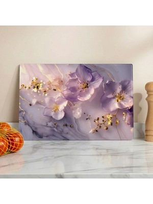 Minola Home Temperli Cam Kesme Tahtası Sunum Tahtası Cam Doğrama Tahtası Antibakteriyel Oval Kenarlı