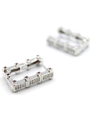 Najmaddin Dikdörtgen Küpe - Gümüş