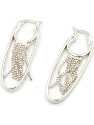 Najmaddin Zincir Sallantılı Küpe - Gümüş