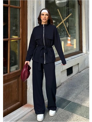 Bejna Kadın Kuşaklı Yumuşak Modal Dokulu Alt Üst Takım