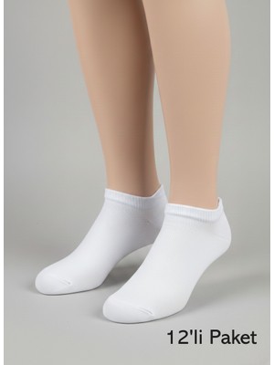 Balkonda Erkek Çorap Sneaker 12'li Paket Bambu Dikişsiz - Paris Socks