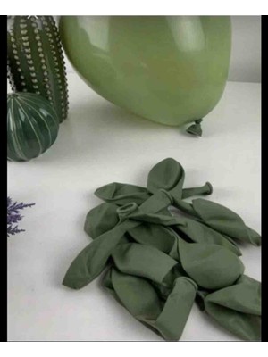 HBK Balon 12 Inç Okaliptüs Yeşili Balon (20 Adet)