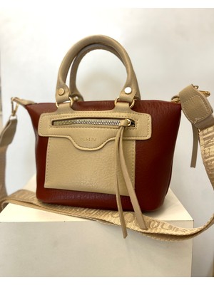 MB Önü Cepli Yumuşak Suni Deri Omuz Çantası