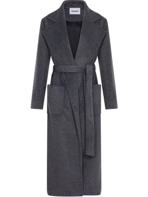 Lacenoa Kruvaze Kaşe Kaban Gri