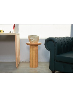 FURU Treg | Çam Yan Sehpa Masif Ahşap