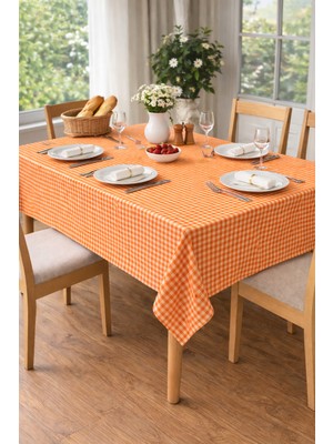 Zeyno Home Tekstil Pötikareli Masa Örtüsü  %100 Pamuk, Dertsiz, Çok Amaçlı Kullanım - 170CMX170CM