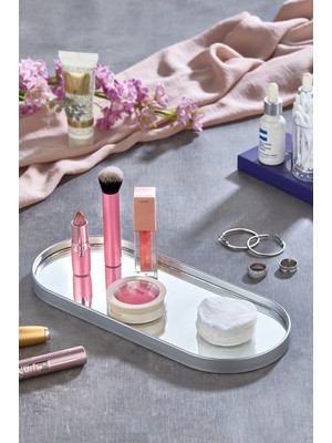 Özbience Oval Aynalı Sunumluk Takım, Şık ve Kullanışlı 2'li Set