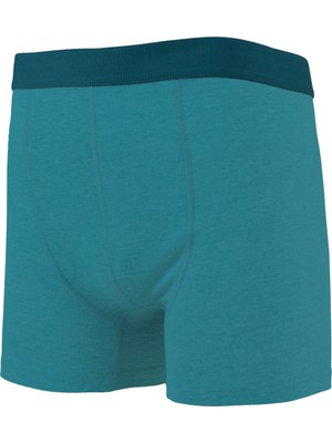 Septemmart Nil Yeşili Pamuklu Likralı Lastikli Bel Erkek Boxer