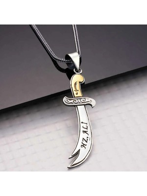 Bazarhane Gümüş Hz. Ali Zülfikar Kılıcı Kolye