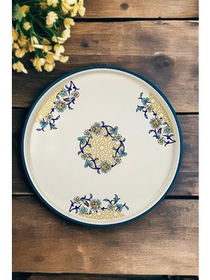 Özbience 36 cm Sunum ve Servis Tabağı, Tepsi, Supla, Pasta Tabağı, Çeyiz Hediyesi