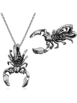 Bazarhane Gümüş Akrep Erkek Kolye