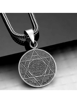 Bazarhane Gümüş Süleyman Mührü Kolye