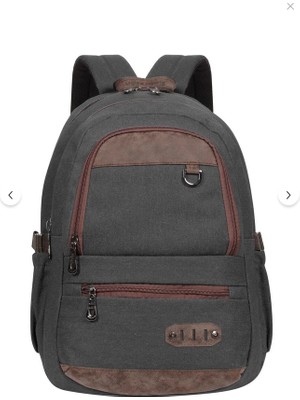 Relaxion Unisex Kanvas Kumaş Çok Gözlü Seyahat Okul Sırt Çantası