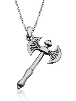 Bazarhane Gümüş Balta Erkek Kolye