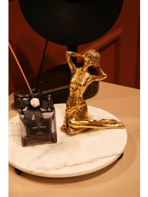 Özbience Şık Mermer Stand 28 cm – Masa ve Sehpa Dekoru, Doğal Taş Tasarımı