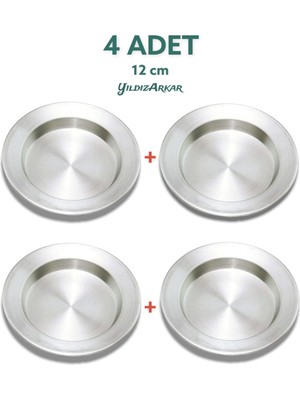 Özbience Alüminyum Künefe Kadayıf Tepsisi Tabağı 4’lü Set 12-18 cm
