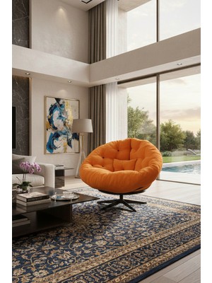 AVYNA Elysıa 360 Derece Dönen Mekanizmalı Tekli Koltuk Berjer & Yatak Olabilen Minder