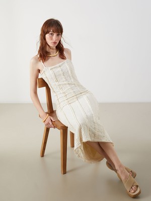 Lc Waikiki Yeni Sezon Kare Yaka Dantel Detaylı Boho Elbise