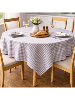 Zeyno Home Tekstil Pötikareli Masa Örtüsü  %100 Pamuk, Dertsiz, Çok Amaçlı Kullanım - 170CMX170CM