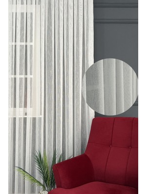 Serin Home Collection Şantuk Tül Perde 1/3 Sık Pileli, Ütü Istemez, Kırışma Yapmaz