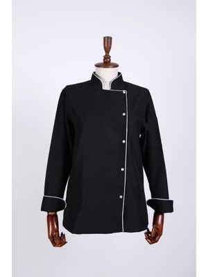 Acar İş Tex Kadın Siyah Chef Aşçı Ceket