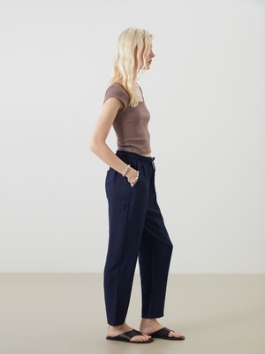 Lc Waikiki Yeni Sezon Beli Lastikli Havuç Kesim Kadın Pantolon