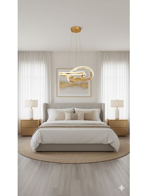 Işıltı Avize Çift Yollu Ledli Sarkıt Avize