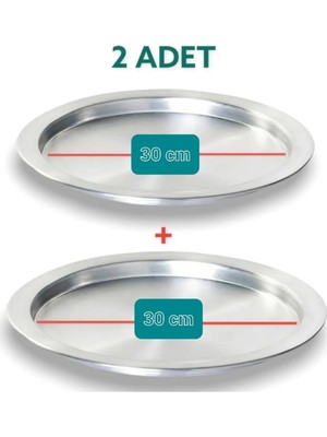 Özbience 2'li Alüminyum Künefe ve Kadayıf Tabağı, 35 Cm, Pratik ve Şık Design