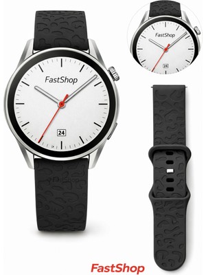 MMP Shop Huawei Watch Gt3 / Gt4 / Gt5 / Gt6 / Gt6 Pro 46MM Uyumlu Leopar Desenli Soft Silikon Kordon