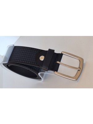 Darkwood -Erkek Deri Kemer-Spor-Lacivert Deri-4 Cm.