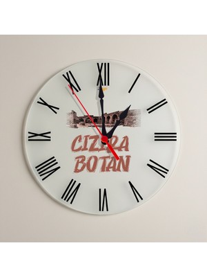 Zerya Cizira Botan Cizre Şehri Tasarımlı Roma Rakamlı Duvar Saati