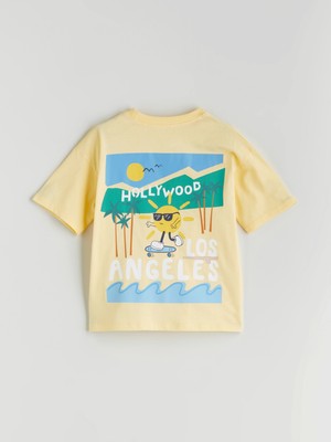 Lc Waikiki Yeni Sezon Bisiklet Yaka Baskılı Erkek Çocuk Tişört