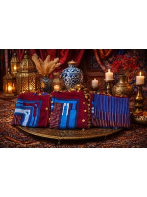 Seymen Bıçakçılık 3'lü Karadeniz Yöresel Pullu Eşarp – Geleneksel Desenli, Otantik Tekli Eşarp