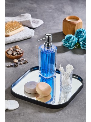 Özbience Çok Amaçlı Siyah Kare Ayna Duvar Aksesuarı 24X24CM