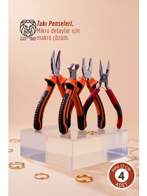 Transformacion 4'lü Profesyonel Takı Tasarım & Hobi Pense Seti (Hassas Işçilik Kiti) 722853