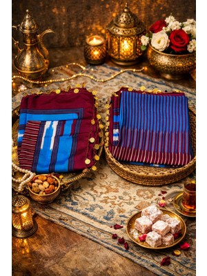 Seymen Bıçakçılık 2’li Karadeniz Yöresel Pullu Eşarp – Geleneksel Desenli, Otantik Tekli Eşarp