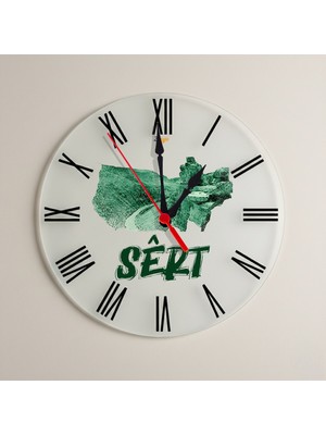 Zerya Sêrt Siirt Şehri Tasarımlı Roma Rakamlı Duvar Saati