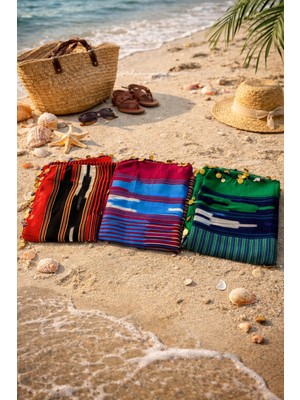 Seymen Bıçakçılık 3’lü Karadeniz Yöresel Pullu Eşarp Seti – Keşan Desenli, Bordo Mavili ve Yeşil Desenli