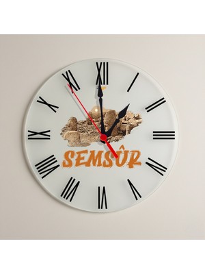 Zerya Semsur Adıyaman Şehri Nemrut Dağı Tasarımlı Roma Rakamlı Duvar Saati